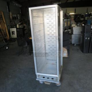 One Winholt Aluminum Holding Cabinet On Casters. 20.5X32X67