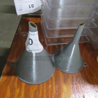 One Lot Of 2 Funnels.