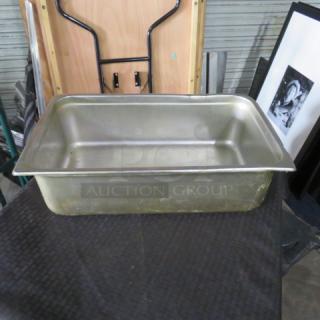 One Full Size 6 Inch Deep Hotel Pan.
