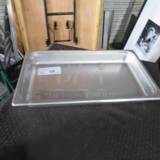 One Full Size 2.5 Inch Deep Hotel Pan.