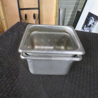 1/6 Size 4 Inch Deep Hotel Pan. 2XBID