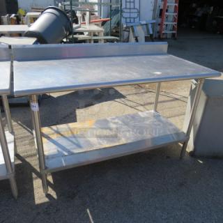 One Stainless Steel Table With SS Under Shelf. 60X30X40