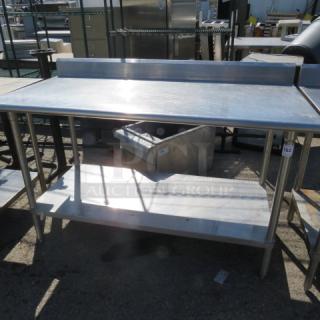 One Stainless Steel Table With SS Under Shelf. 60X30X40