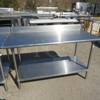 One Stainless Steel Table With SS Under Shelf. 60X30X40