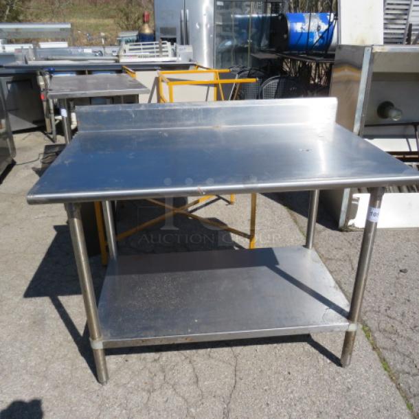 One Stainless Steel Table With SS Under Shelf. 48X30X40 - Image 1 of 1