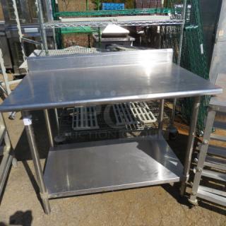 One Stainless Steel Table With SS Under Shelf. 40X30X40