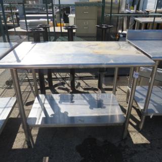 One Stainless Steel Table With SS Under Shelf. 48X30X36