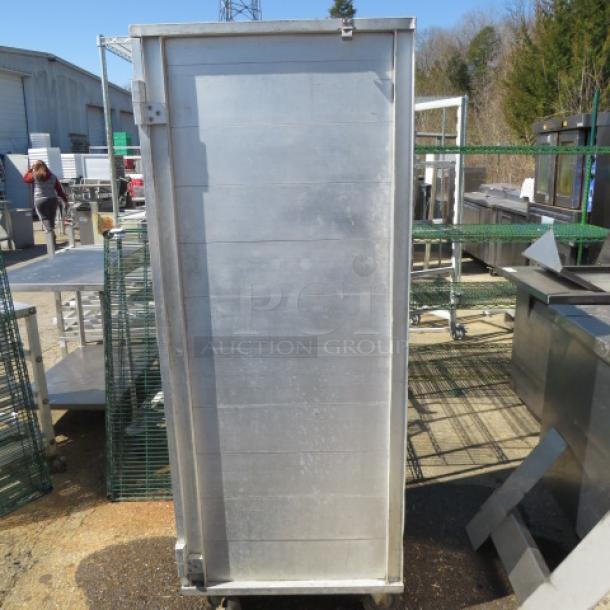 One Aluminum  Holding Cabinet On Casters. 21.5X28X71.5 - Image 2 of 2