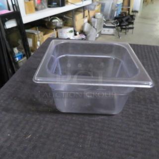 1/6 Size 4 Inch Deep Food Storage Container. 5XBID