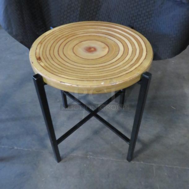 Unique Wooden/Metal Stool. 2XBID - Image 1 of 2