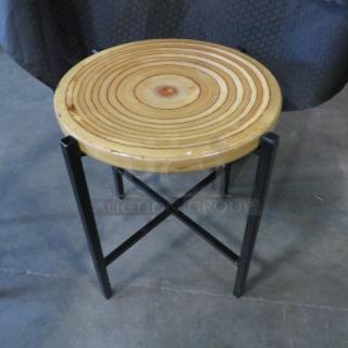 Unique Wooden/Metal Stool. 2XBID