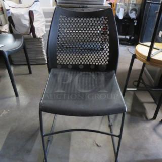 Black Stack Indoor/Outdoor Chair. 2XBID