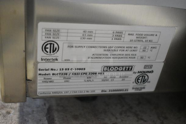 BRAND NEW SCRATCH AND DENT! Blodgett BLCT23E Stainless Steel Commercial Electric Powered Combi Convection Oven. 440/480 Volts, 3 Phase. - Image 8 of 8