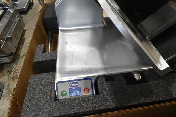 BRAND NEW SCRATCH AND DENT! 2021 Globe S13A-51 Stainless Steel Commercial Countertop Meat Slicer w/ Blade Sharpener. 110 Volts, 1 Phase. Tested and Working! - Image 5 of 6