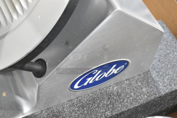 BRAND NEW SCRATCH AND DENT! 2021 Globe S13A-51 Stainless Steel Commercial Countertop Meat Slicer w/ Blade Sharpener. 110 Volts, 1 Phase. Tested and Working! - Image 6 of 8