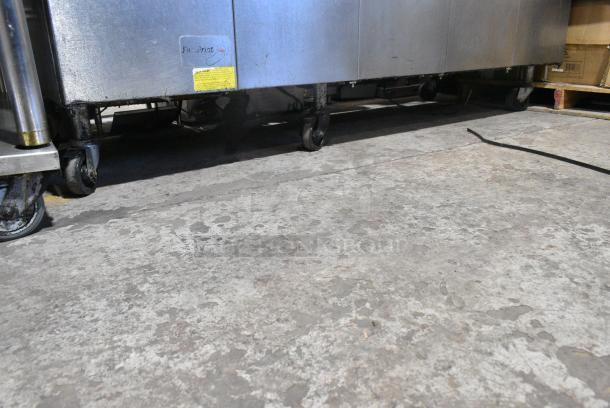 2019 Frymaster FPPH555CSC Stainless Steel Commercial Natural Gas Powered 5 Bay Deep Fat Fryer w/ Filtration System on Commercial Casters. 80,000 BTU. - Image 4 of 14