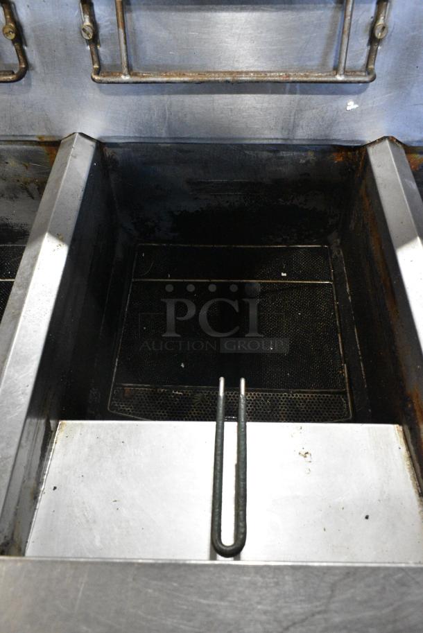 2019 Frymaster FPPH555CSC Stainless Steel Commercial Natural Gas Powered 5 Bay Deep Fat Fryer w/ Filtration System on Commercial Casters. 80,000 BTU. - Image 6 of 14