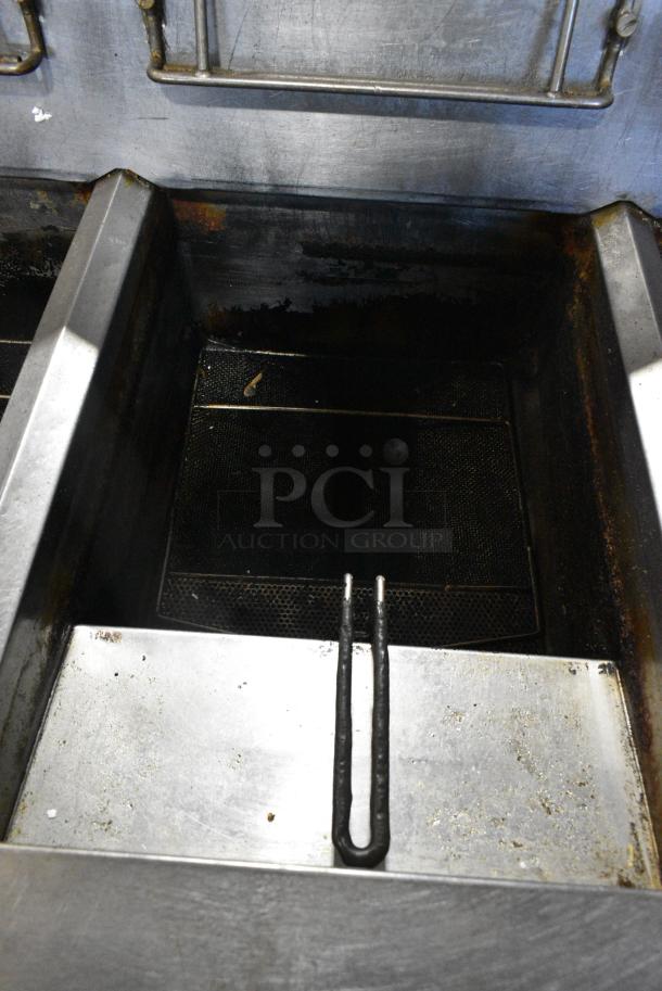 2019 Frymaster FPPH555CSC Stainless Steel Commercial Natural Gas Powered 5 Bay Deep Fat Fryer w/ Filtration System on Commercial Casters. 80,000 BTU. - Image 7 of 14