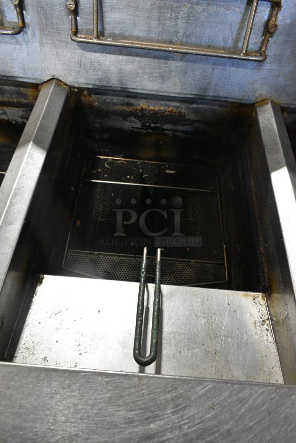 2019 Frymaster FPPH555CSC Stainless Steel Commercial Natural Gas Powered 5 Bay Deep Fat Fryer w/ Filtration System on Commercial Casters. 80,000 BTU. - Image 8 of 14