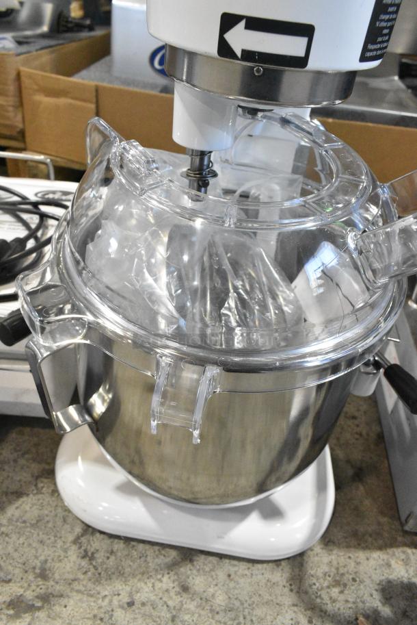 BRAND NEW SCRATCH AND DENT! 2022 Globe SP8 Metal Commercial 8 Quart Planetary Dough Mixer w/ Stainless Steel Mixing Bowl, Bowl Guard, Dough Hook, Paddle and Whisk Attachments. 110 Volts, 1 Phase. Tested and Working! - Image 5 of 9