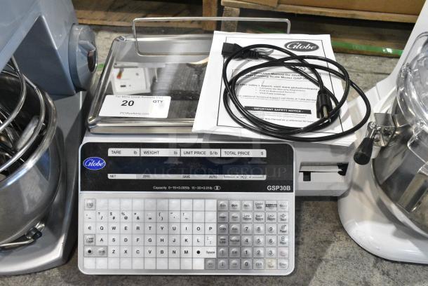 BRAND NEW SCRATCH AND DENT! Globe GSP30B Metal Commercial Countertop Scale. 110-120 Volts, 1 Phase. Tested and Working! - Image 2 of 8