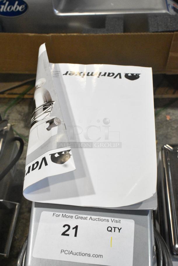 BRAND NEW SCRATCH AND DENT! 2021 Varimixer V5A Metal Commercial 5 Quart Planetary Dough Mixer w/ Stainless Steel Mixing Bowl, Bowl Guard, Dough Hook, Paddle and Whisk Attachments. 120 Volts, 1 Phase. Tested and Working! - Image 3 of 7