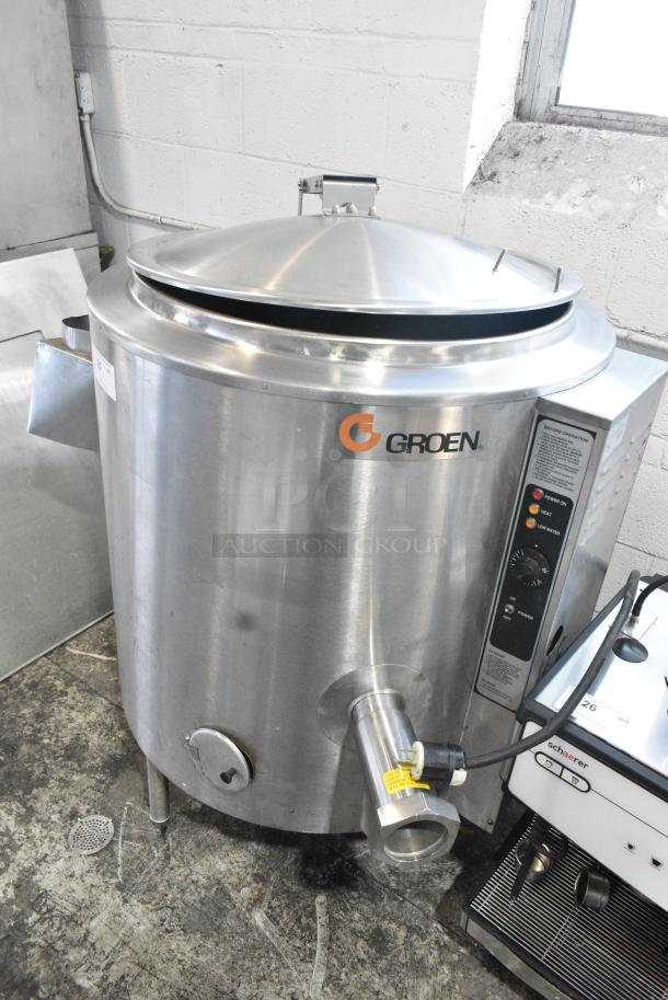 Groen AH/1E-40 Stainless Steel Commercial Floor Style Propane Gas Powered 40 Gallon Steam Kettle. 85,000 BTU. Consignor States That Item Was Never Used - Image 1 of 11