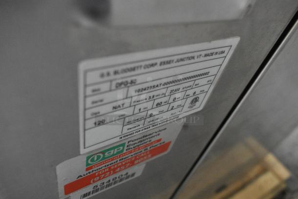 LIKE NEW! 2023 Blodgett DFG-50 Stainless Steel Commercial Natural Gas Powered Half Size Convection Oven w/ Solid Door and Metal Oven Racks. - Image 6 of 6