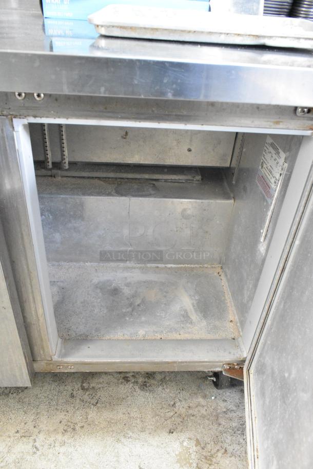 Continental SW48-BS Stainless Steel Commercial 2 Door Work Top Cooler on Commercial Casters. 115 Volts, 1 Phase. Tested and Powers On But Does Not Get Cold - Image 5 of 7
