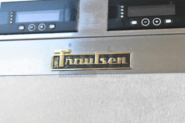Traulsen RDT132WUT-HHS Stainless Steel Commercial 2 Half Size Door Reach In Cooler Freezer on Commercial Casters. 115 Volts, 1 Phase. Tested and Working! - Image 3 of 7