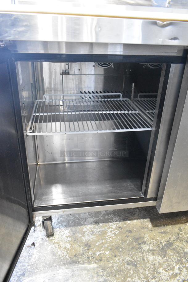 2021 Atosa MSF8306GR Stainless Steel Commercial Sandwich Salad Prep Table Bain Marie Mega Top w/ 2 Tier Over Shelf on Commercial Casters. 115 Volts, 1 Phase. Tested and Working! - Image 5 of 8