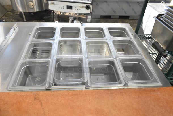 Continental SW60-24M Stainless Steel Commercial Prep Table w/ Poly Drop In Bins on Commercial Casters. 115 Volts, 1 Phase. Tested and Working! - Image 6 of 10