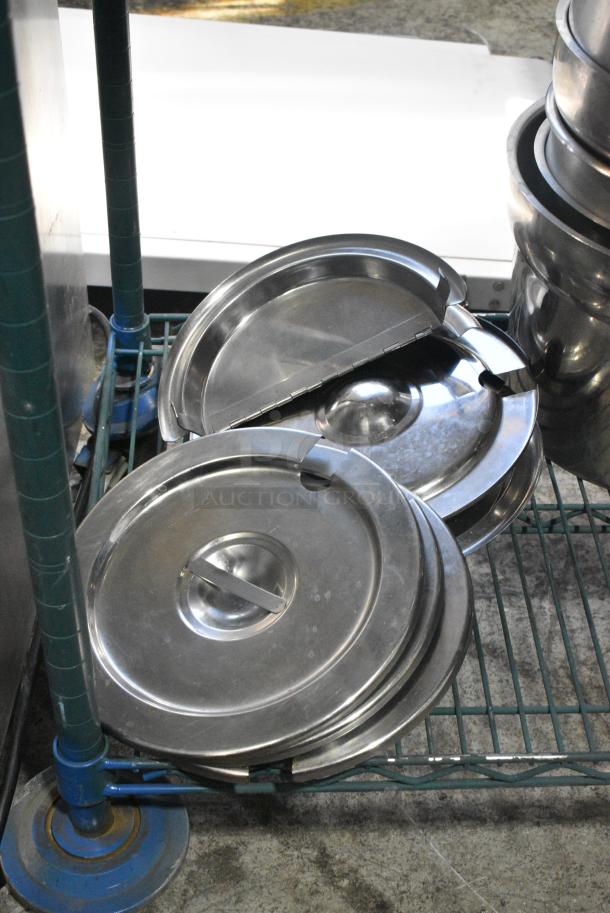 ALL ONE MONEY! Lot of Various Metal Items Including Drop In Bin Lids and Cylindrical Drop In Bins - Image 2 of 4