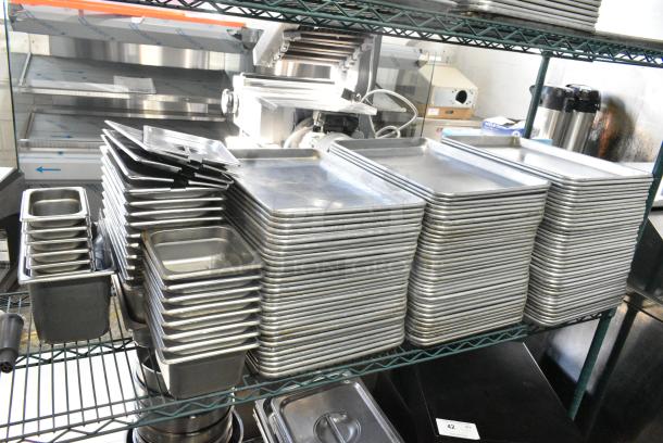 ALL ONE MONEY! Tier Lot of Metal Baking Pans and Stainless Steel Drop In Bins - Image 1 of 3