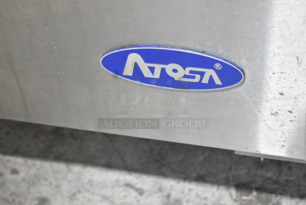 2021 Atosa MSF8307GR Stainless Steel Commercial Sandwich Salad Prep Table Bain Marie Mega Top on Commercial Casters. 115 Volts, 1 Phase. Tested and Working! - Image 3 of 9