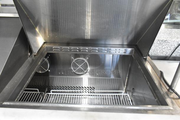 2021 Atosa MSF8307GR Stainless Steel Commercial Sandwich Salad Prep Table Bain Marie Mega Top on Commercial Casters. 115 Volts, 1 Phase. Tested and Working! - Image 6 of 9