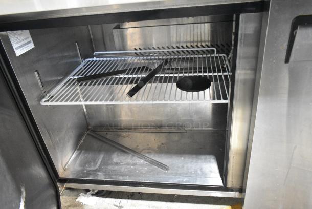 2021 Atosa MSF8307GR Stainless Steel Commercial Sandwich Salad Prep Table Bain Marie Mega Top on Commercial Casters. 115 Volts, 1 Phase. Tested and Working! - Image 7 of 9