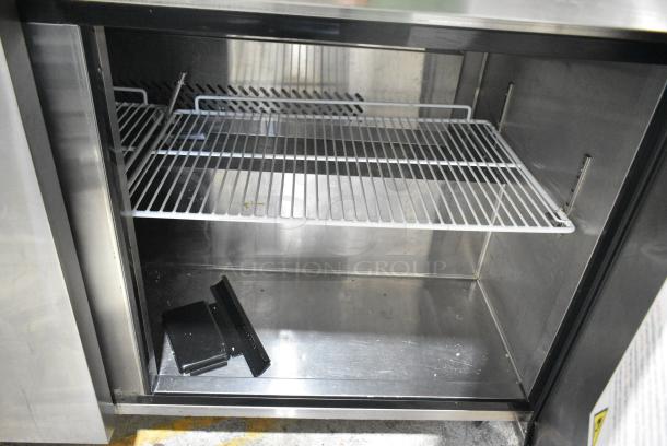 2021 Atosa MSF8307GR Stainless Steel Commercial Sandwich Salad Prep Table Bain Marie Mega Top on Commercial Casters. 115 Volts, 1 Phase. Tested and Working! - Image 8 of 9