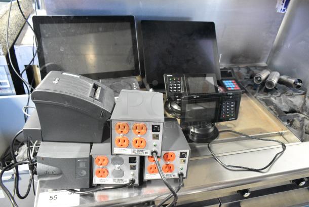 25 Various Items Including POS System Monitors, Receipt Printers, Barcode Scanner, Credit Card Reader, Power Conditioners. 25 Times Your Bid! - Image 2 of 5