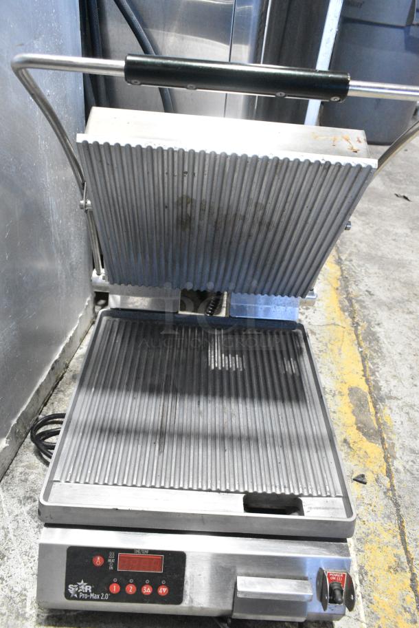 Star Max Pro Max 2.0 2GT14E Stainless Steel Commercial Countertop Panini Press. 120 Volts, 1 Phase. Tested and Working! - Image 4 of 7