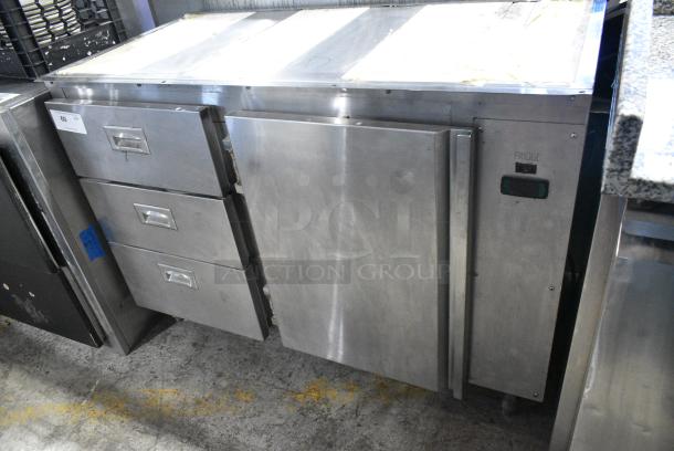 Custom Diamond RH-2448-R Stainless Steel Commercial Single Door and 3 Drawer Undercounter Cooler. 120 Volts, 1 Phase. Tested and Powers On But Does Not Get Cold - Image 2 of 8