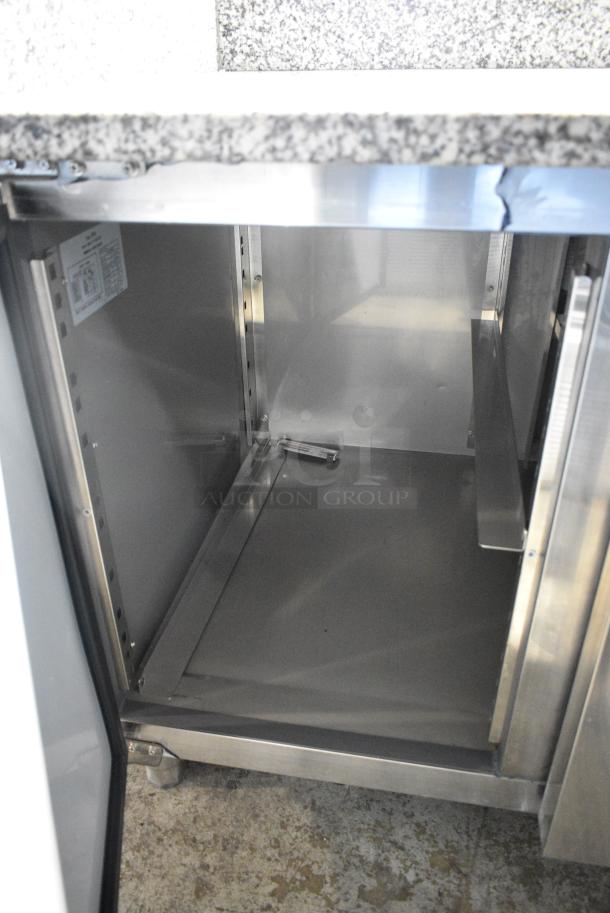 Omcan PT-CN-0393 Stainless Steel Commercial 2 Door Work Top Cooler w/ Stone Countertop. 115 Volts, 1 Phase. Tested and Working! - Image 4 of 8