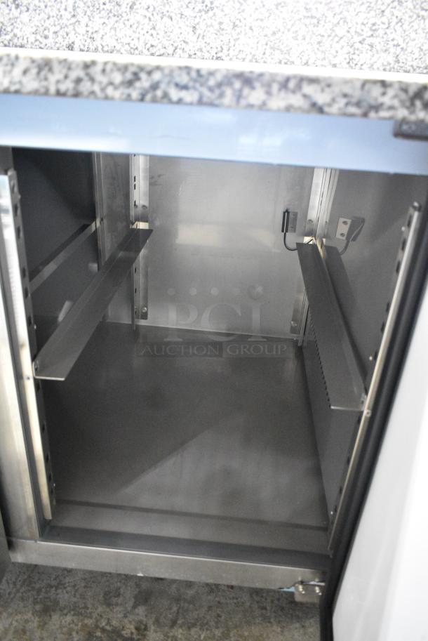 Omcan PT-CN-0393 Stainless Steel Commercial 2 Door Work Top Cooler w/ Stone Countertop. 115 Volts, 1 Phase. Tested and Working! - Image 5 of 8