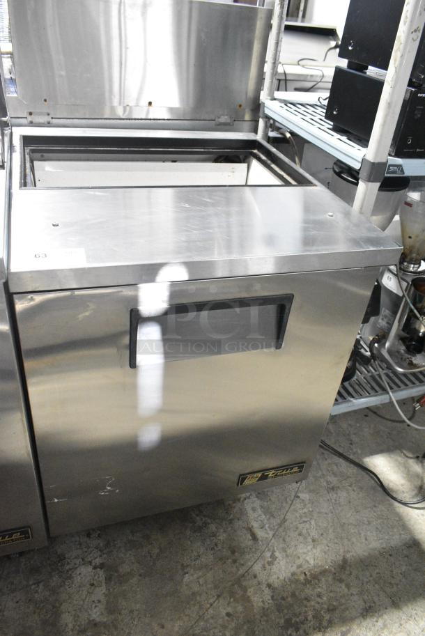 True TSSU-27-08 Stainless Steel Commercial Sandwich Salad Prep Table on Commercial Casters. Missing Mega Top. 115 Volts, 1 Phase. Tested and Working! - Image 1 of 9
