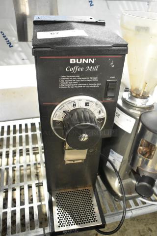 Bunn G1 HD Metal Commercial Countertop Coffee Bean Grinder. 120 Volts, 1 Phase. Tested and Working!