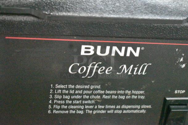 Bunn G1 HD Metal Commercial Countertop Coffee Bean Grinder. 120 Volts, 1 Phase. Tested and Working! - Image 2 of 6