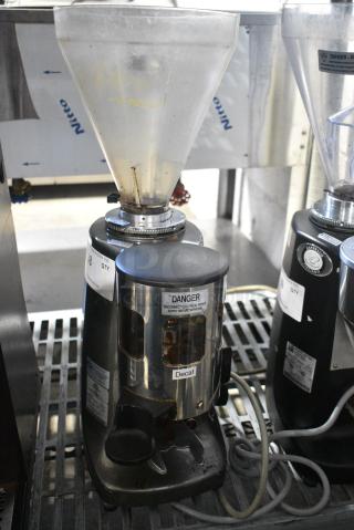 Mazzer Luigi Super Jolly Timer Metal Commercial Countertop Espresso Bean Grinder. 110 Volts, 1 Phase. Tested and Working!