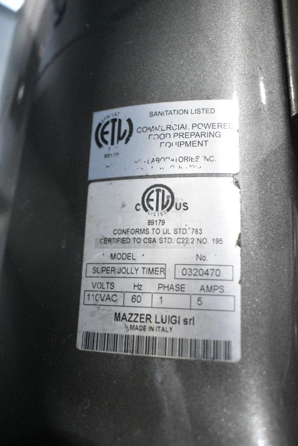 Mazzer Luigi Super Jolly Timer Metal Commercial Countertop Espresso Bean Grinder. 110 Volts, 1 Phase. Tested and Working! - Image 6 of 6