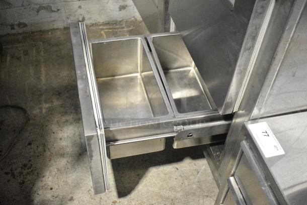 Infinity IBLRR-1-2-SSD-AS-ST-CL-M Stainless Steel Commercial 2 Drawer Cooler. 115 Volts, 1 Phase. Tested and Powers On But Does Not Get Cold - Image 4 of 5