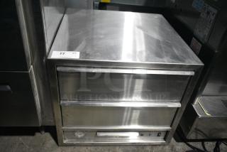 Stainless Steel2 Drawer Warming Drawer. Tested and Working!